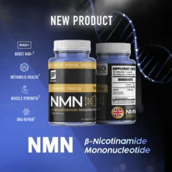 High-purity NMN supplement 500mg bottle with 60 capsules