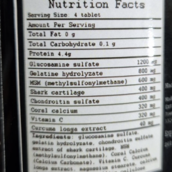 ARTRO 6 + Extreme & Fit Nutrition Supplemetnt facts